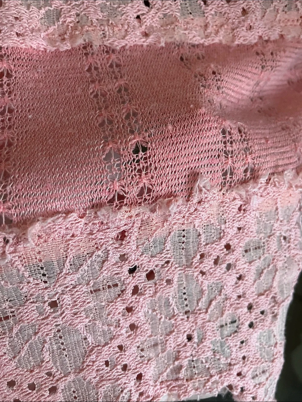 Free people intimates peachy pink lace cami S/P frayed